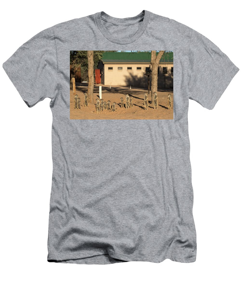 1 Meerkat At Campsite Kgalagadi Transfrontier Park Northern Ann Steve Toon Natureplcom T-Shirt