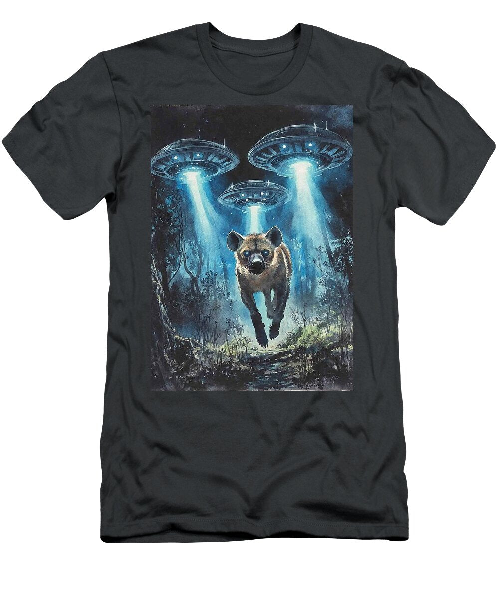 Alien Encounter in the Forest Hyena Portrait Adrien Efren T-Shirt