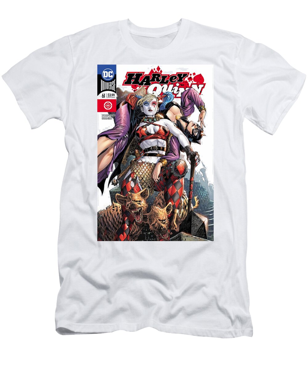 Comic Book Cover with Harlequin and Hyenas Sasha Sabrina T-Shirt