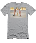 Meerkat At Campsite Seen Through Legs of Tourist Kgalagadi Ann Steve Toon Natureplcom T-Shirt