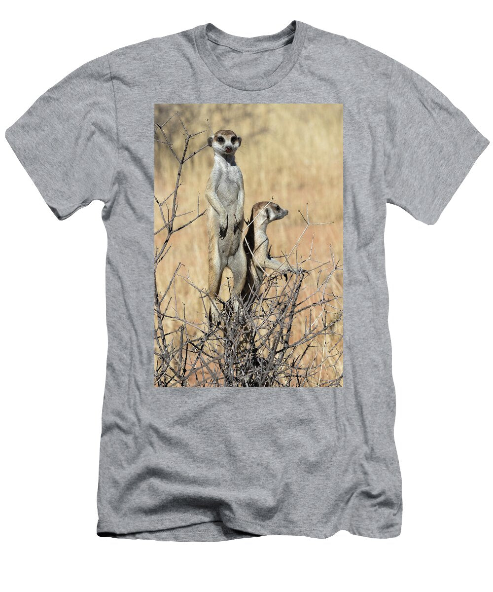 Meerkat Sentries Kgalagadi Transfrontier Park Northern Ann Steve Toon Natureplcom T-Shirt